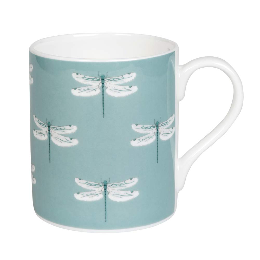 Sophie Allport - Dragonfly Mug, Fine Bone China, Pastel Blue with